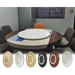 Tables rondes noires en bois diamètre 100 cm 