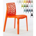 Chaises design Grand Soleil orange modernes 
