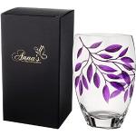 Vases design violets en verre de 30 cm 