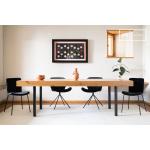 Tables de salle à manger design Pib marron en chêne rustiques en promo 