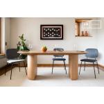 Tables de salle à manger design Pib marron en chêne scandinaves en promo 