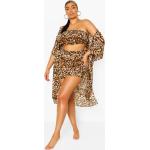Homewear Boohoo marron à effet léopard plus size pour femme 