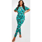Pyjamas Boohoo verts à effet léopard en fausse fourrure Taille 3 XL plus size pour femme 