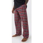 Pantalons de pyjama boohooMAN rouges à carreaux Taille 3 XL plus size pour homme 