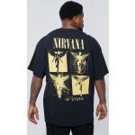 T-shirts à imprimés boohooMAN noirs Nirvana à manches courtes Taille 3 XL plus size pour homme 