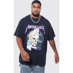 T-shirts à imprimés boohooMAN noirs Metallica à manches courtes Taille XXL plus size pour homme 