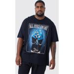T-shirts à imprimés boohooMAN noirs Tupac Shakur à manches courtes Taille 3 XL plus size pour homme 