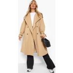 Trench coats Boohoo gris avec ceinture à manches longues Taille XL plus size pour femme en promo 