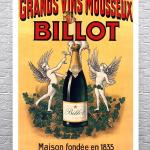 Grands Vins Millésime Français Art Déco Champagne Affiche Fine Giclee Print Sur Toile Premium Ou Papier