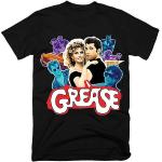 Grease Movie T-shirt 100 % coton pour homme, Noir , XL
