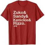 Grease Zuko Sandy Kenickie Rizzo Name Stack T-Shirt