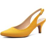 Escarpins jaunes en cuir respirants Pointure 39 classiques pour femme 