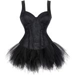 Corsets burlesques noirs en tulle Taille XS steampunk pour femme 