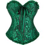 Corsets gothique de mariage verts Taille XL plus size look médiéval pour femme 