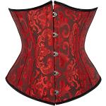 Corsets gothique rouges à motif ville Taille 3 XL look gothique pour femme 