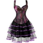 Corsets gothique violets Taille XXL steampunk pour femme 