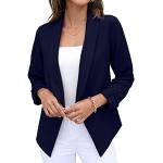 Blazers bleu marine en polyester à manches trois-quart Taille XL look casual pour femme 