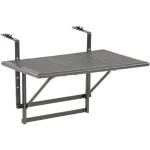 Tables d'appoint Greemotion gris acier en métal pliables 