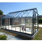 Serres de jardin gris anthracite en aluminium de 10 à 15m² 