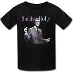 Greg FIT Men's Cool Buddy Holly Tshirt Black L