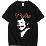 Gregg Pedro-Pascal-Face-Graphic-T-shirts-Movie-TV-Actor-T-Shirt-Men-Women-100-Pure-Cotton Black L