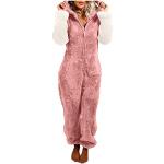 Pyjamas combinaisons à carreaux en peluche Taille XXL look fashion pour femme 