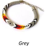 Bracelets de perles gris à perles style ethnique 