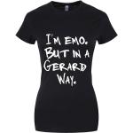 T-shirts Grindstore multicolores en coton Gerard Way à manches courtes à col rond Taille XXL look emo pour femme 