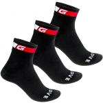 GripGrab - Classic Regular Cut Socks 3-Pack - Chaussettes de cyclisme - Unisex L | EU 44-47 - black