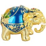 Cendriers design bleus à motif éléphants 