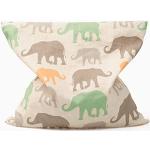 Coussins gris en coton à motif éléphants chauffants pour bébé 