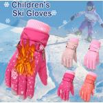 Paires de gants de ski enfant coupe-vents look fashion 