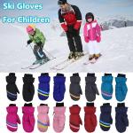 Paires de gants de ski roses enfant imperméables look fashion 