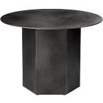 Tables basses rondes Gubi gris acier en travertin diamètre 60 cm 