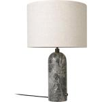 Gubi - Lampe de table Gravity large, toile / marbre gris