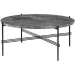 Tables basses rondes Gubi grises en métal diamètre 80 cm scandinaves 