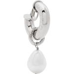 Boucles d'oreilles de créateur Gucci argentées en métal à perles en argent pour femme 