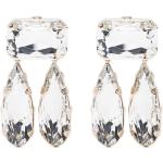Boucles d'oreilles de créateur Gucci argentées en cristal en argent pour femme 