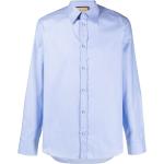 Chemises de créateur Gucci bleus clairs à manches longues à manches longues pour homme 