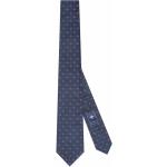 Cravates en soie de créateur Gucci bleues à motif papillons Tailles uniques pour homme 