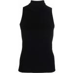 T-shirts col roulé de créateur Gucci noirs en viscose sans manches pour femme 