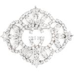 Broches en argent de créateur Gucci argentées en cristal pour femme 