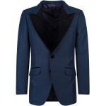 Vestes de costume de créateur Gucci bleues en velours Taille L 