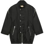 Vestes zippées de créateur Gucci noires en jersey à col montant Taille XL 