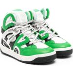 Baskets montantes de créateur Gucci vert sapin en caoutchouc à bouts ronds Pointure 33 look casual pour femme 