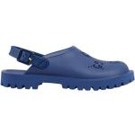 Sandales de créateur Gucci bleues en caoutchouc à boucles Pointure 32 rétro pour enfant 