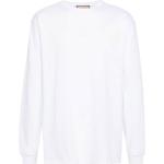 T-shirts de créateur Gucci blancs en jersey à manches longues à manches longues à col rond pour homme 