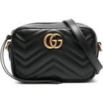 Gucci mini sac à bandoulière à motif GG Marmont - Noir
