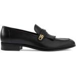 Chaussures casual de créateur Gucci noires à franges à bouts en amande look casual pour homme 