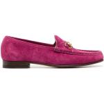 Chaussures casual de créateur Gucci violettes en cuir à bouts en amande Pointure 40 look casual pour femme 